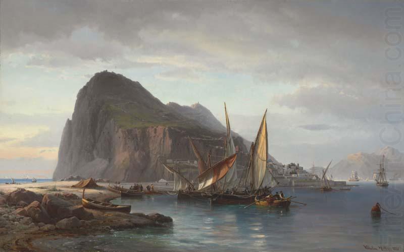 Shipping off Gibraltar, Vilhelm Melbye